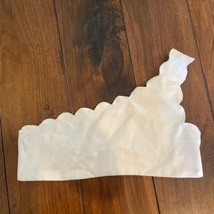 Marysia Scalloped One Shoulder Top